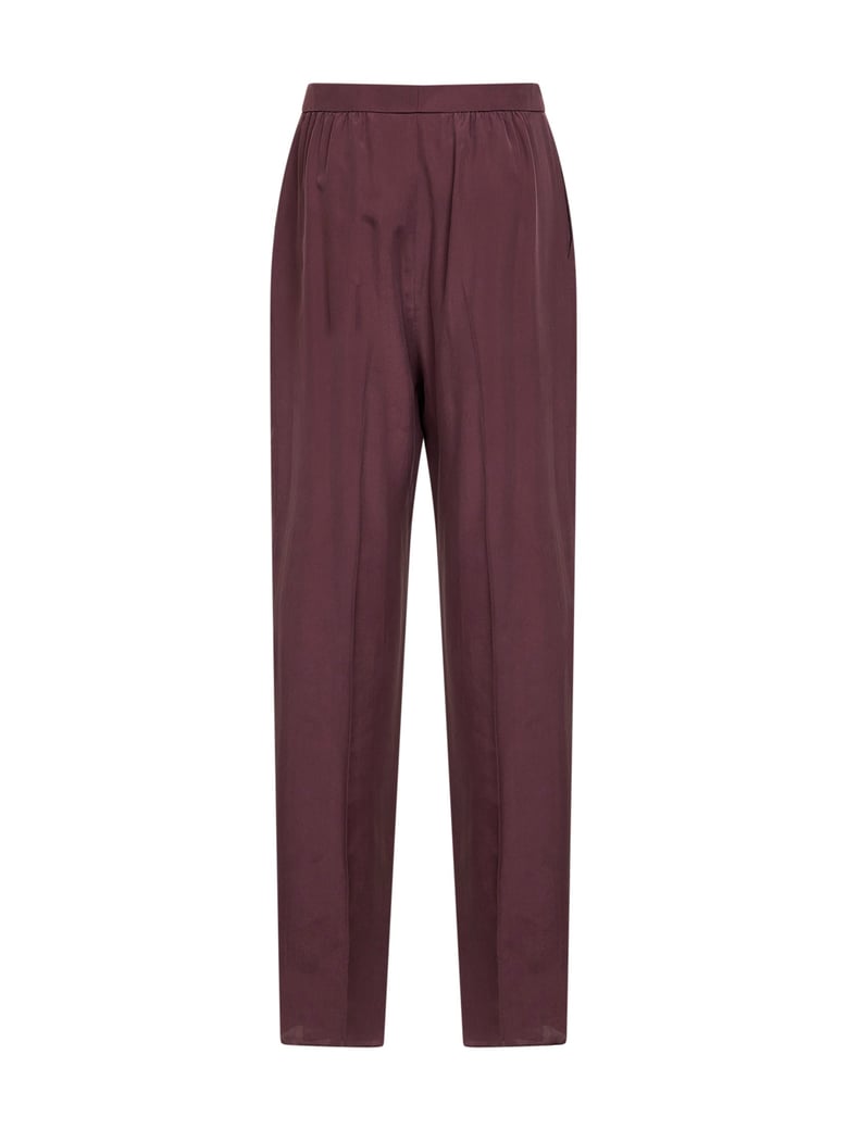 silk trousers aubergine by Selfnex