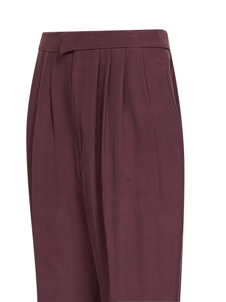 silk trousers aubergine by Selfnex
