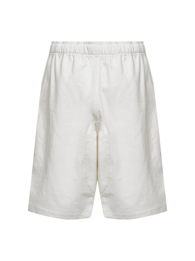 salt slub cotton twill bermuda shorts by Selfnex
