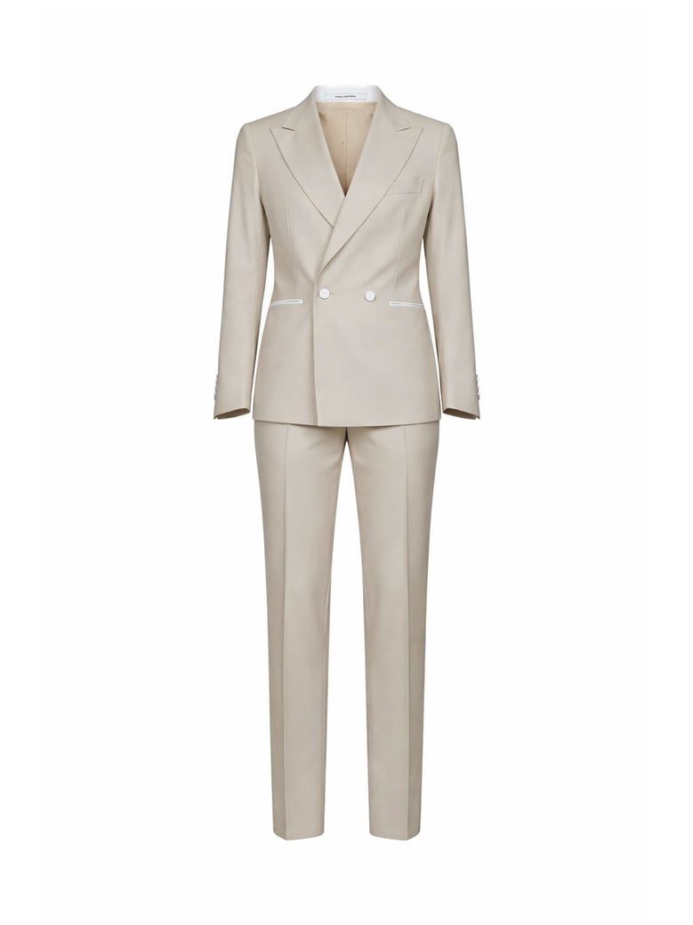 tuxedo suit bruce beige virgin wool by Selfnex