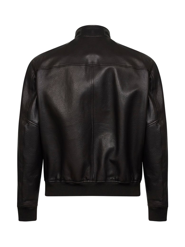bomber jacket nappa leather dark brown by Selfnex
