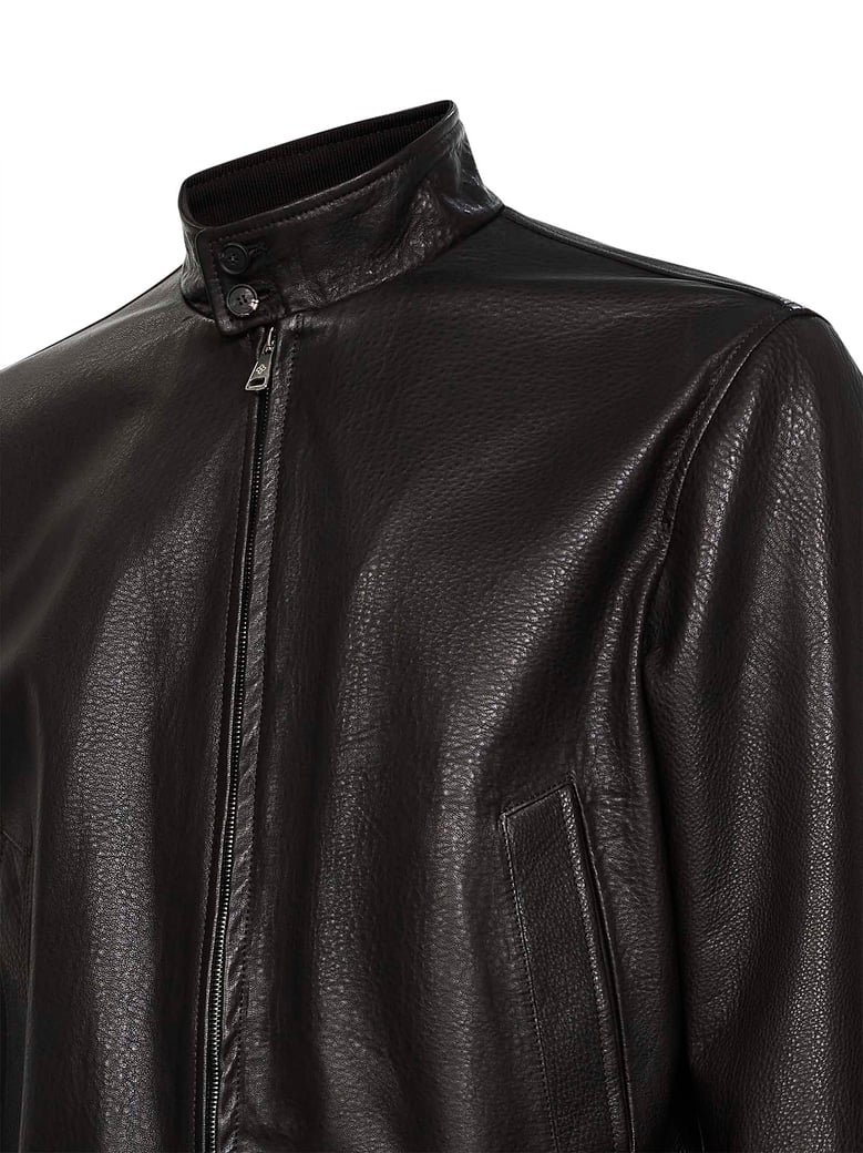 bomber jacket nappa leather dark brown by Selfnex