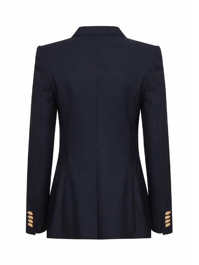 double-breasted blazer blue virgin wool by Selfnex