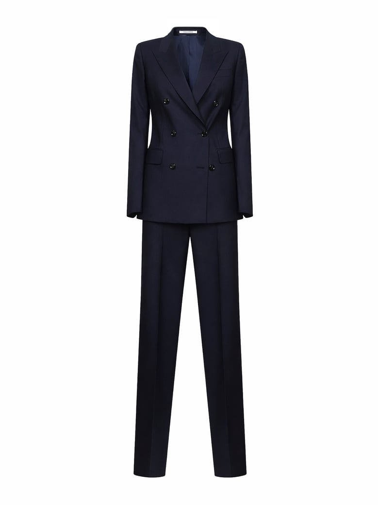 double-breasted suit blue virgin wool by Selfnex