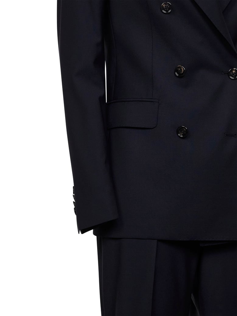 double-breasted suit blue virgin wool by Selfnex