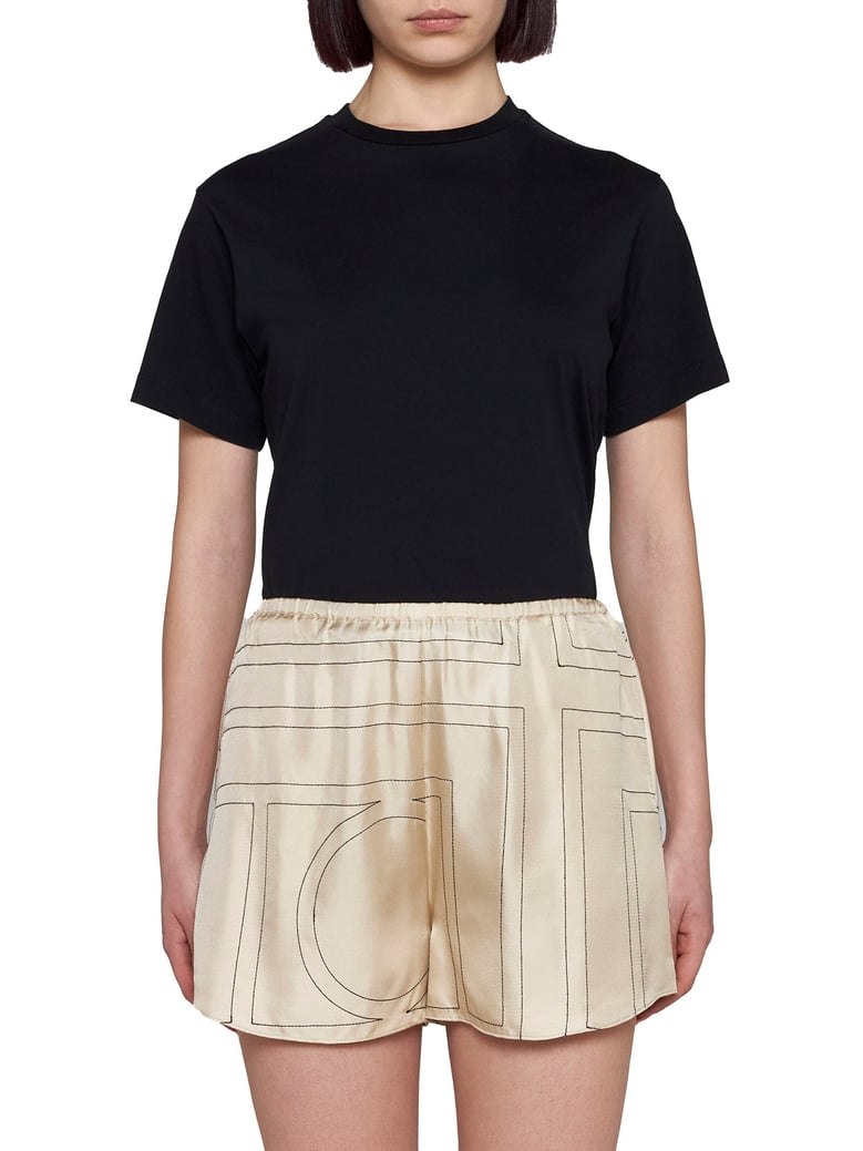 shorts monogram silk beige by Selfnex