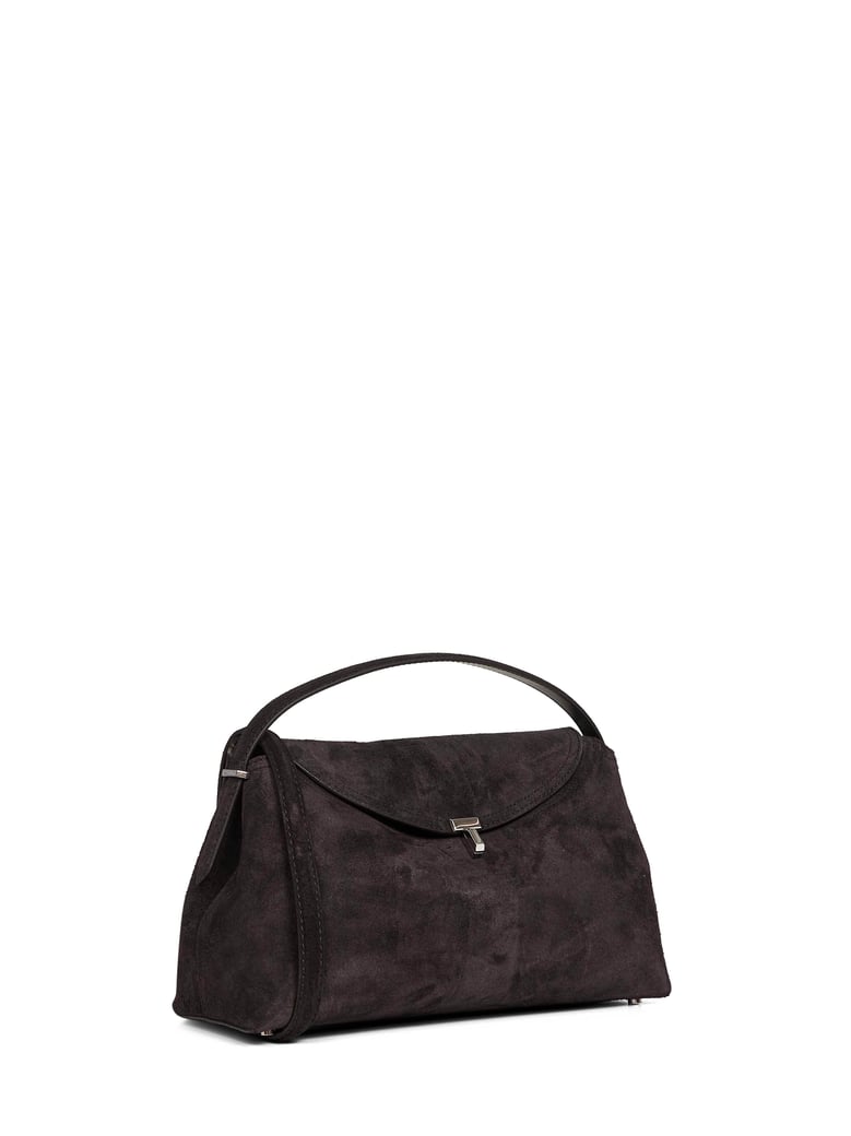 top handle bag espresso suede by Selfnex