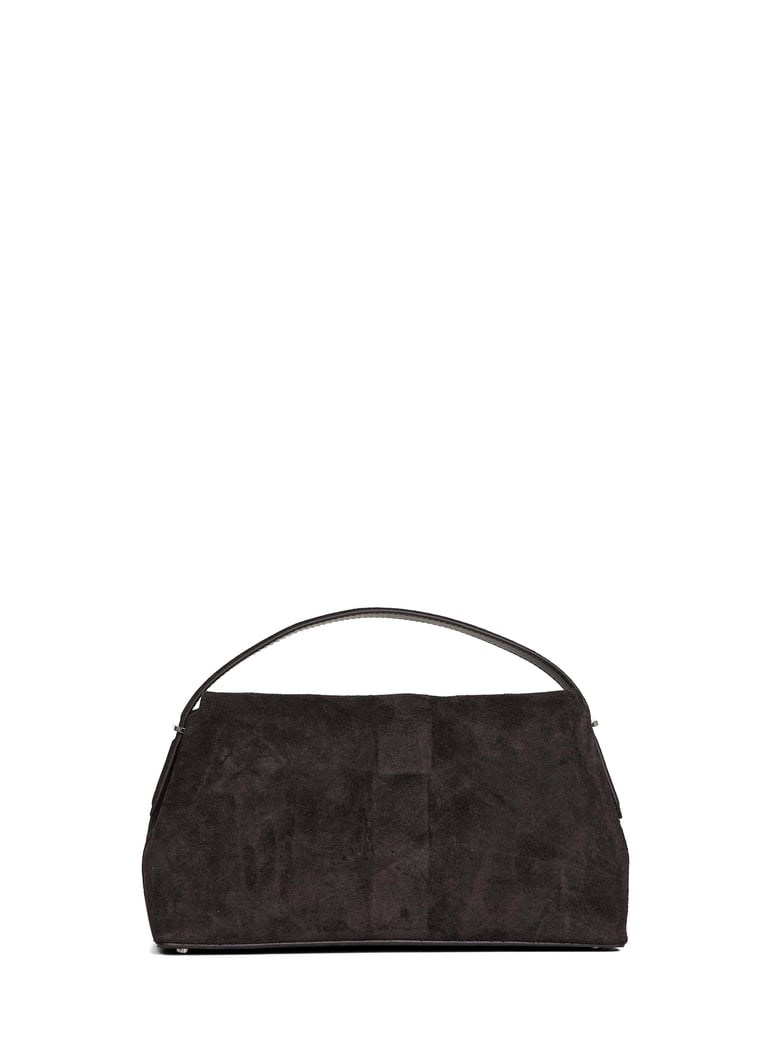 top handle bag espresso suede by Selfnex