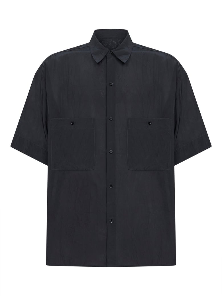 navy blue viscose shirt by Selfnex