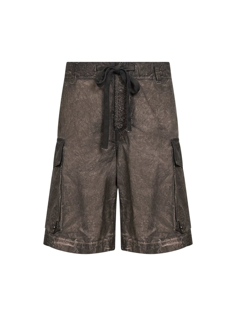 washed jersey bermuda shorts by Selfnex