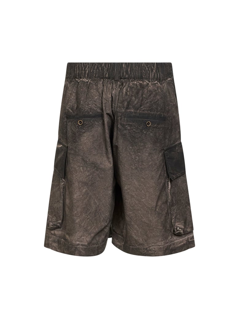 washed jersey bermuda shorts by Selfnex
