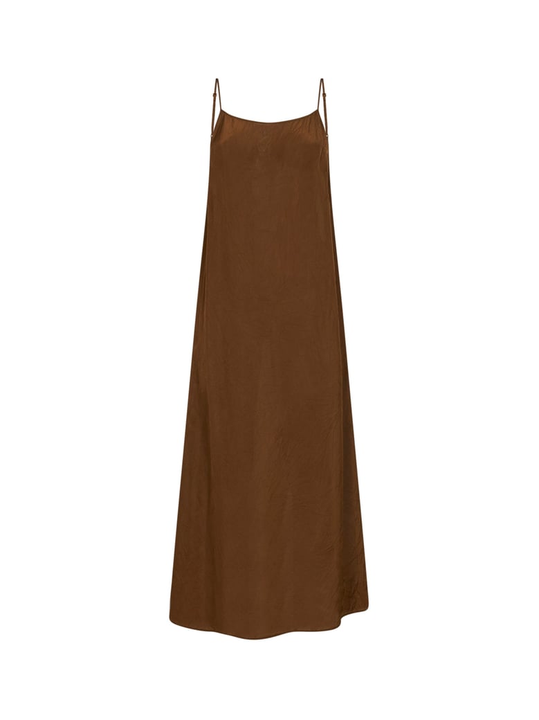 mustard viscose anaya midi dress by Selfnex