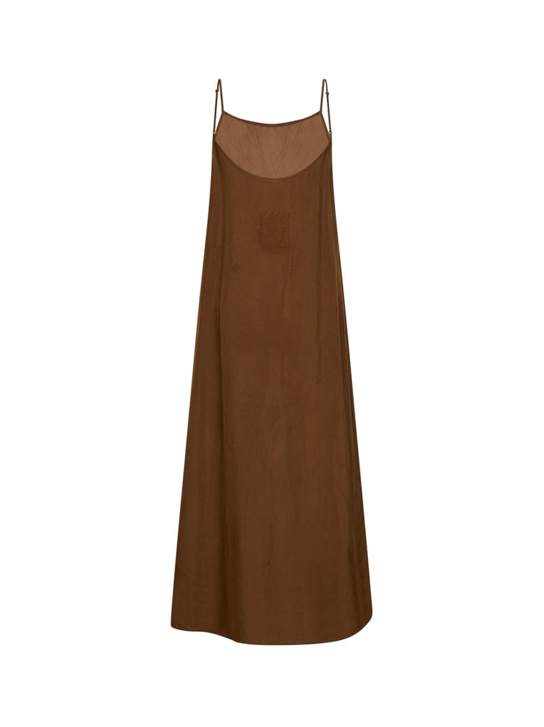 mustard viscose anaya midi dress by Selfnex