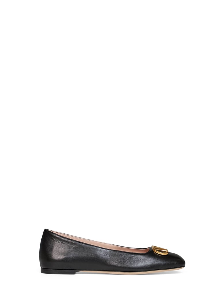 ballet flats vlogo signature black nappa leather by Selfnex