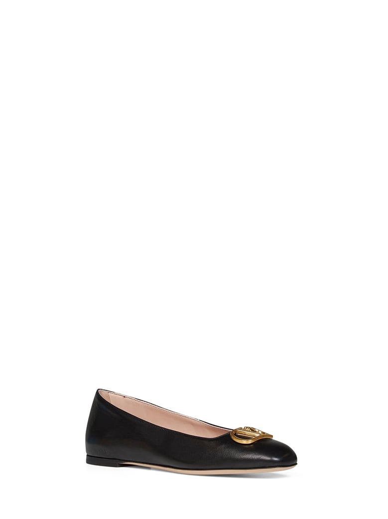 ballet flats vlogo signature black nappa leather by Selfnex
