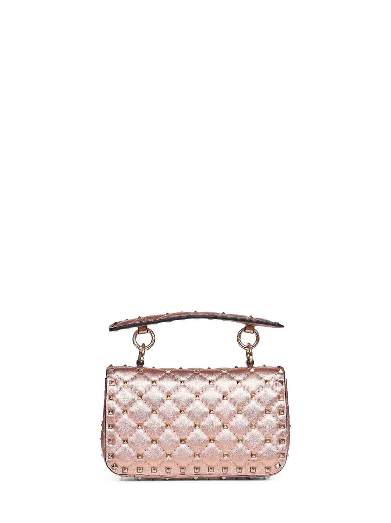 small leather crossbody bag rockstud spike pink by Selfnex