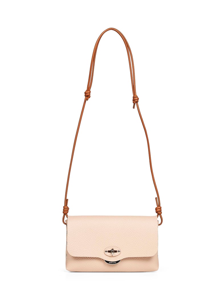 pink lettera small mini bag with shoulder strap by Selfnex