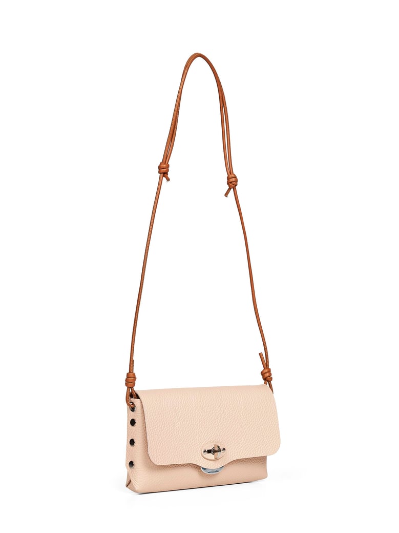 pink lettera small mini bag with shoulder strap by Selfnex
