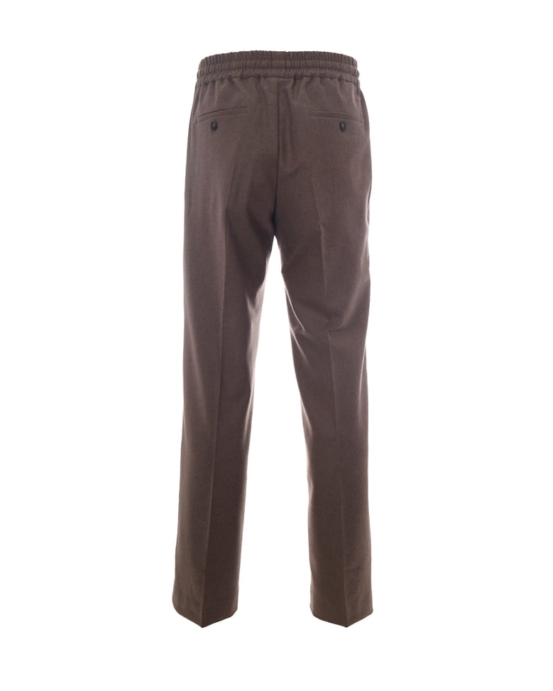 trousers flannel light brown by Selfnex