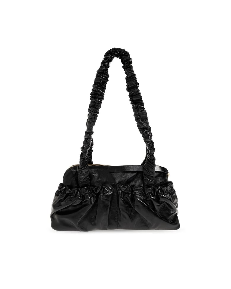 shoulder bag gathered black by Selfnex