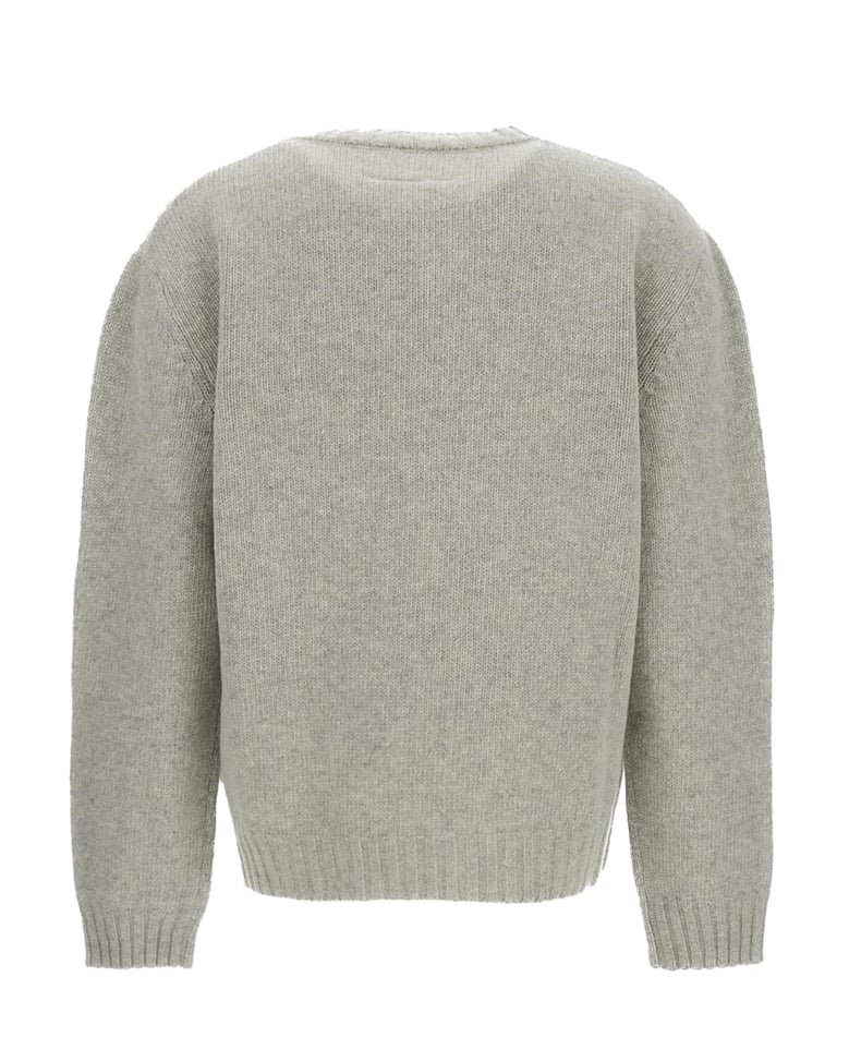 crewneck jumper paint logo grey melange by Selfnex