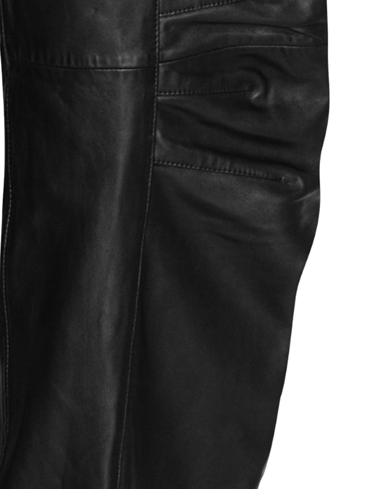 leather cargo trousers black by Selfnex