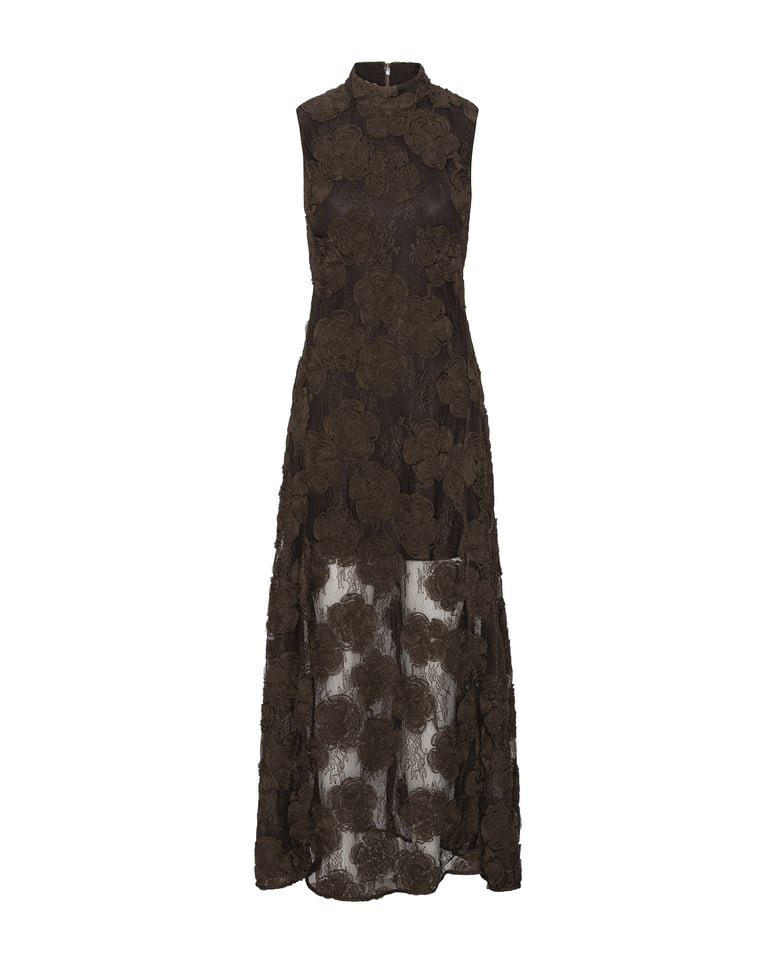 maxi dress 3d flower molé by Selfnex