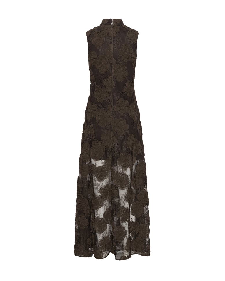 maxi dress 3d flower molé by Selfnex