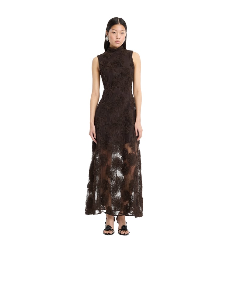 maxi dress 3d flower molé by Selfnex