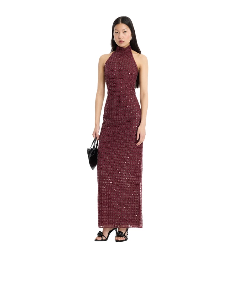 maxi dress beaded zinfandel by Selfnex