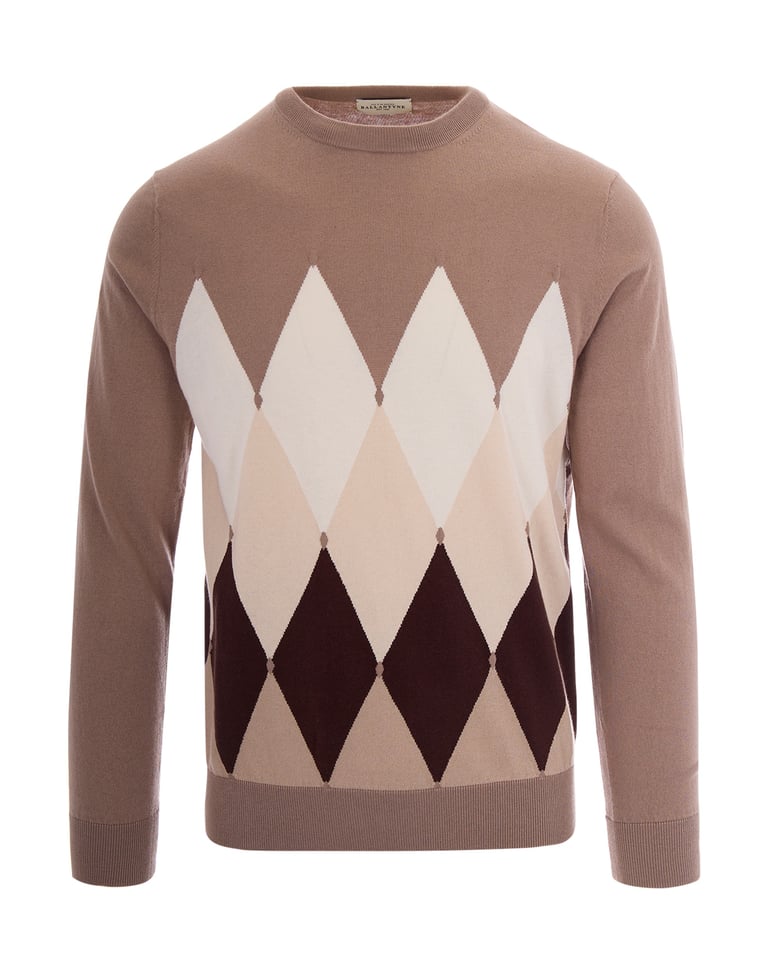 knit jumper rombi dark sand by Selfnex