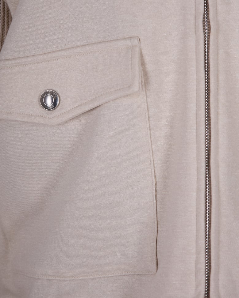jacket cotton-linen sand white by Selfnex