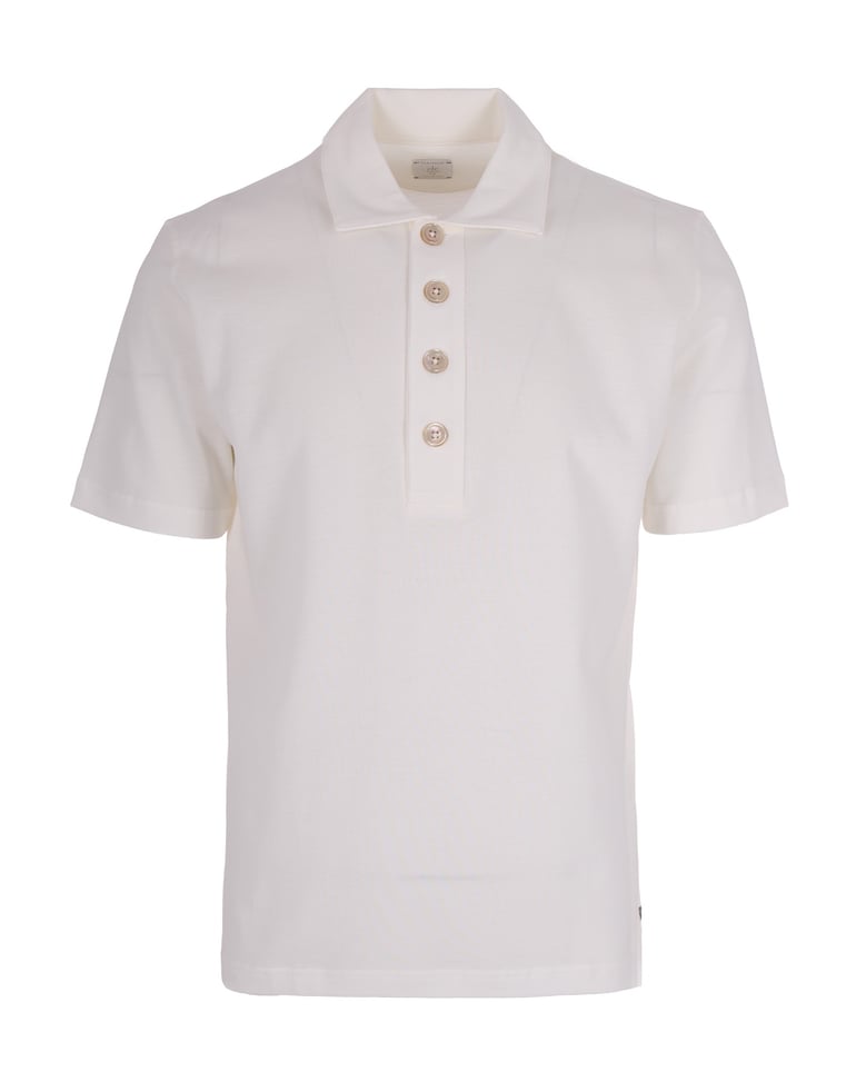 short-sleeve polo shirt white by Selfnex