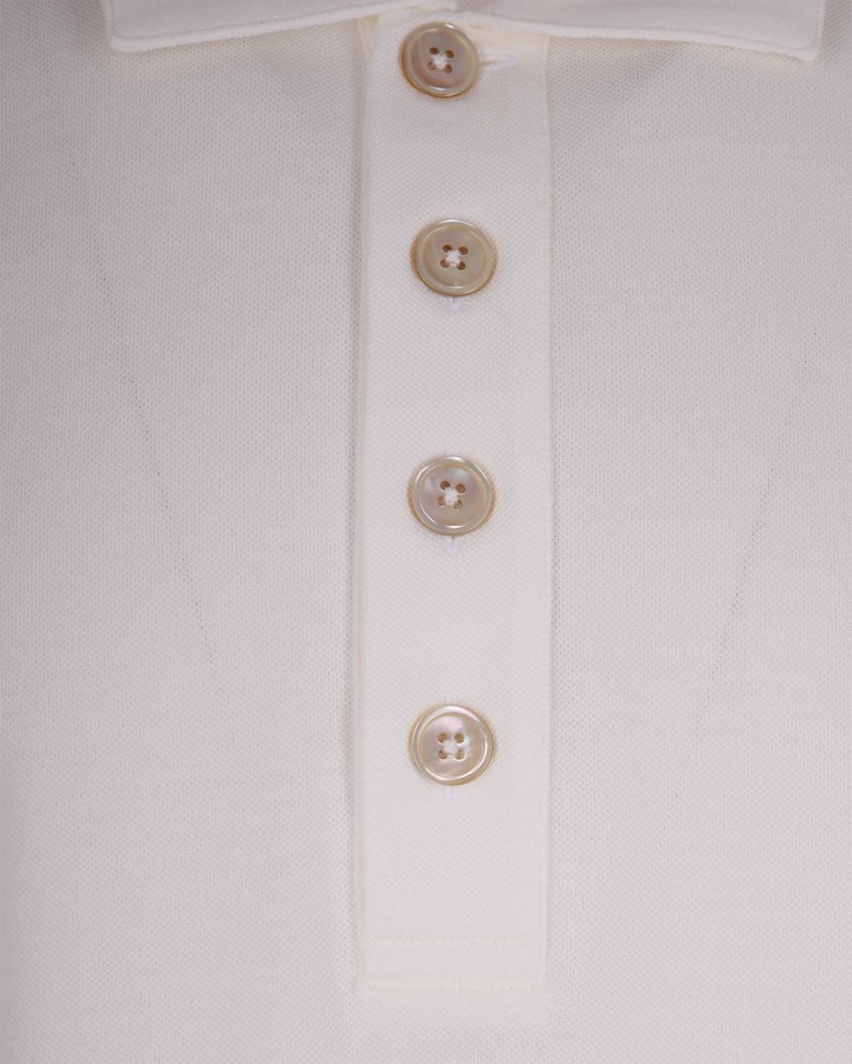 short-sleeve polo shirt white by Selfnex