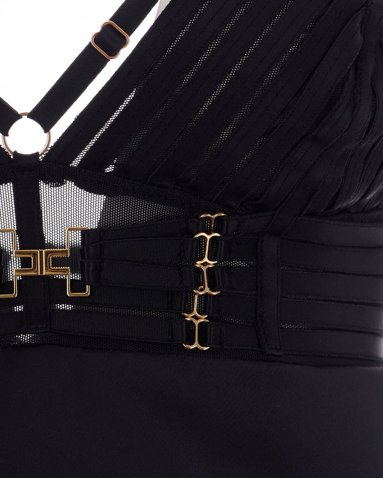 mini duchesse dress black by Selfnex