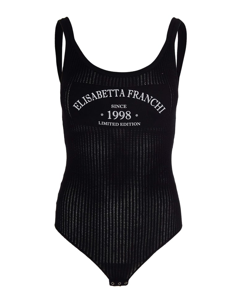 knit bodysuit black by Selfnex