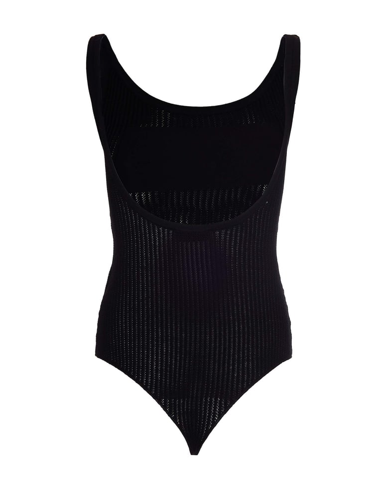 knit bodysuit black by Selfnex
