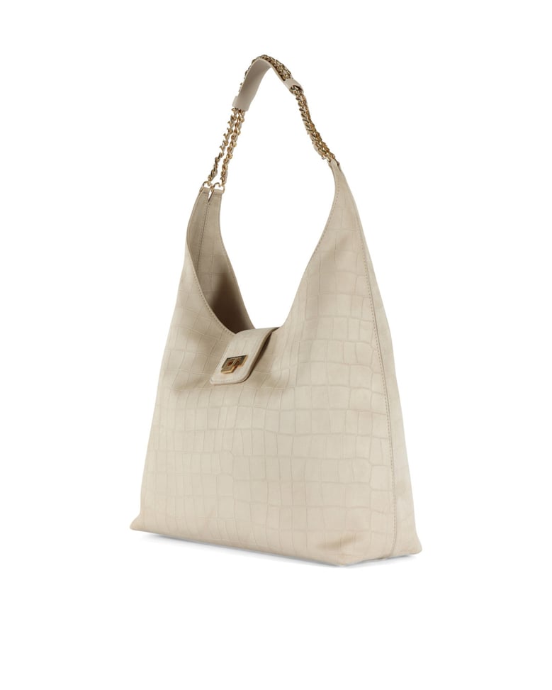 hobo bag suede vanilla by Selfnex