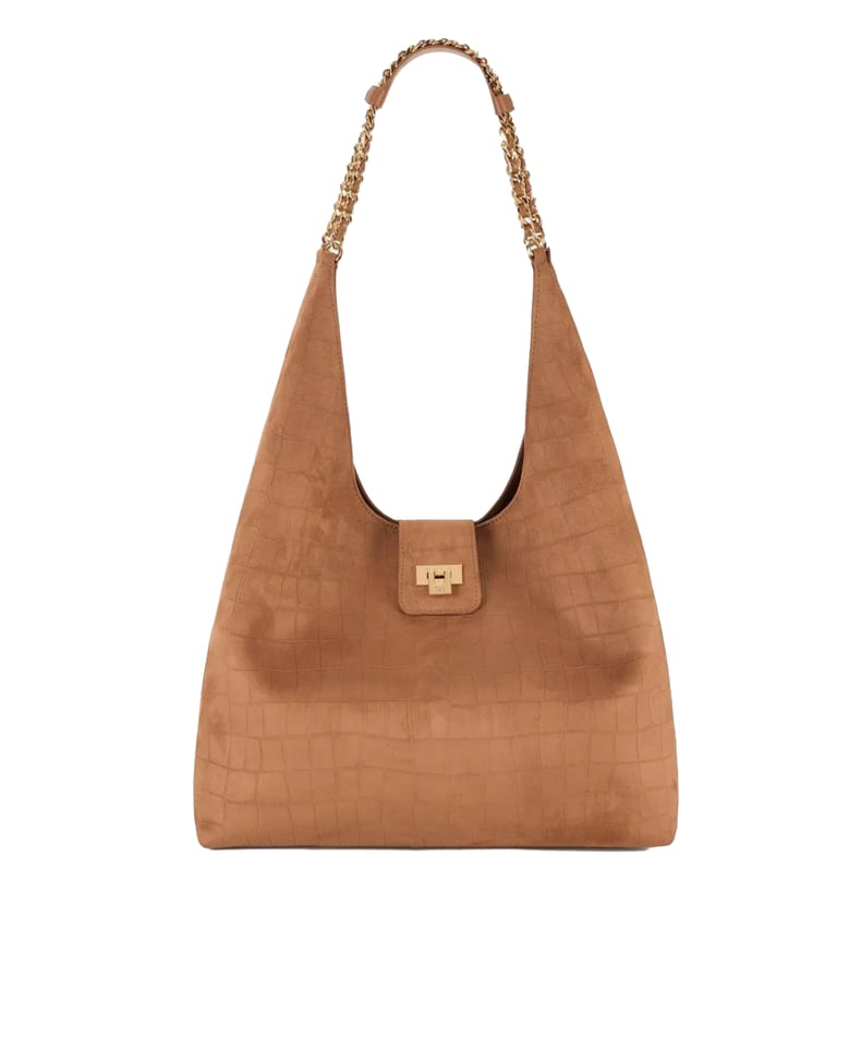 hobo bag suede tan by Selfnex