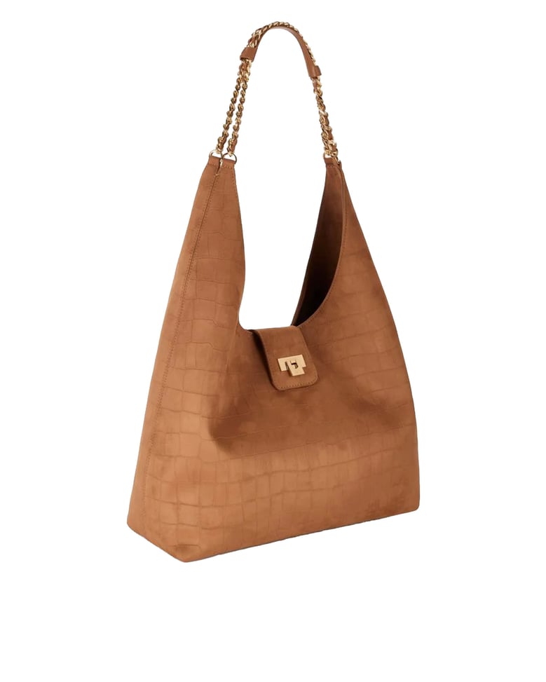 hobo bag suede tan by Selfnex