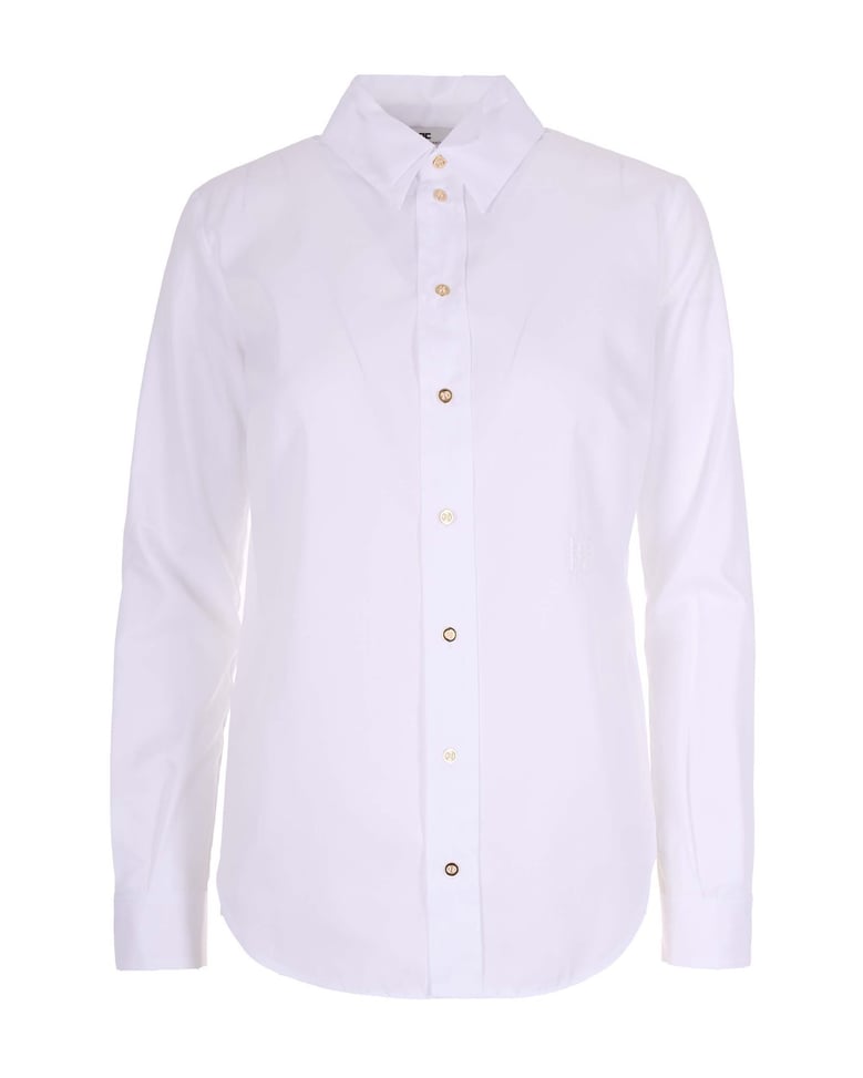 shirt with gold buttons - white by Selfnex