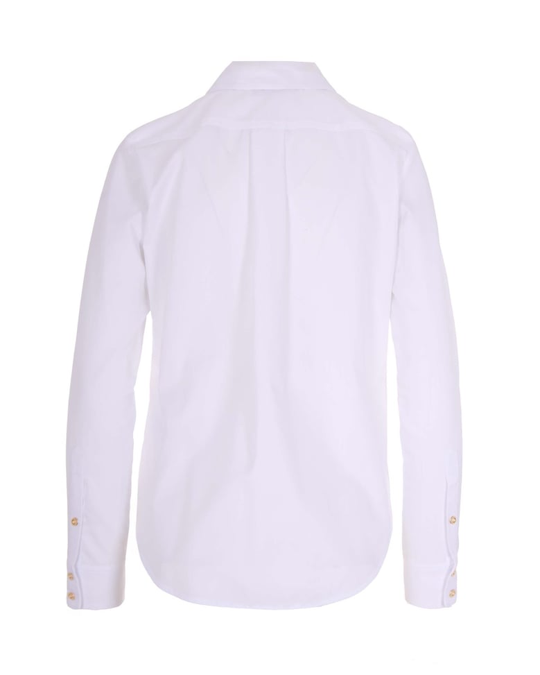 shirt with gold buttons - white by Selfnex