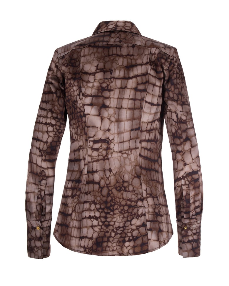printed shirt cocoa by Selfnex