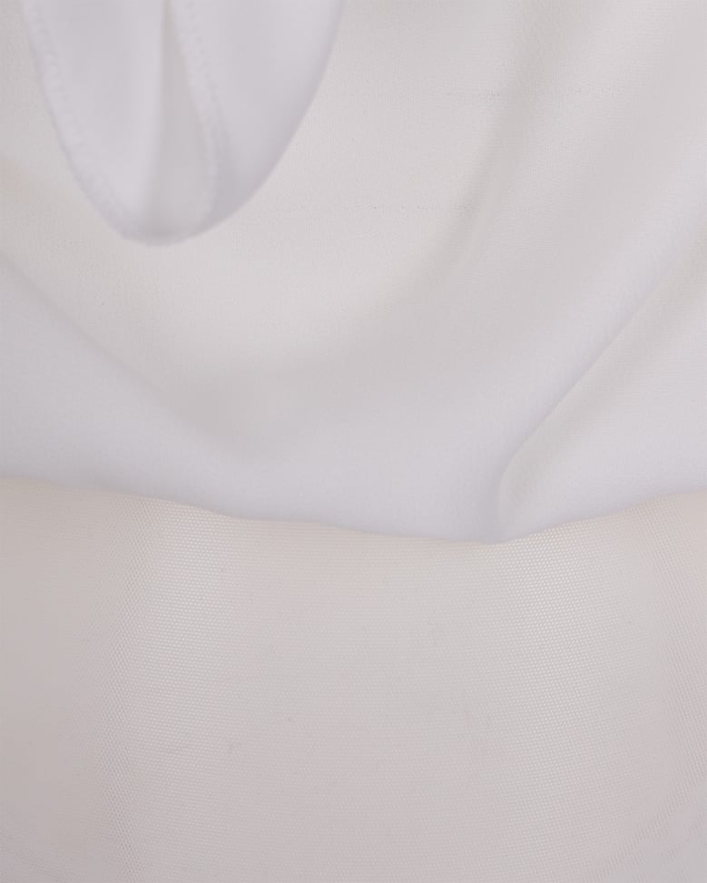 bodysuit in georgette ivory by Selfnex