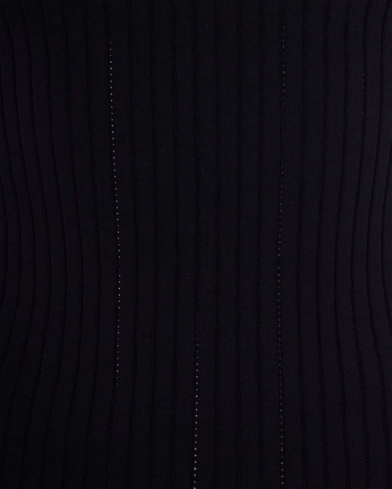 knit top with gold-jewel detail black by Selfnex