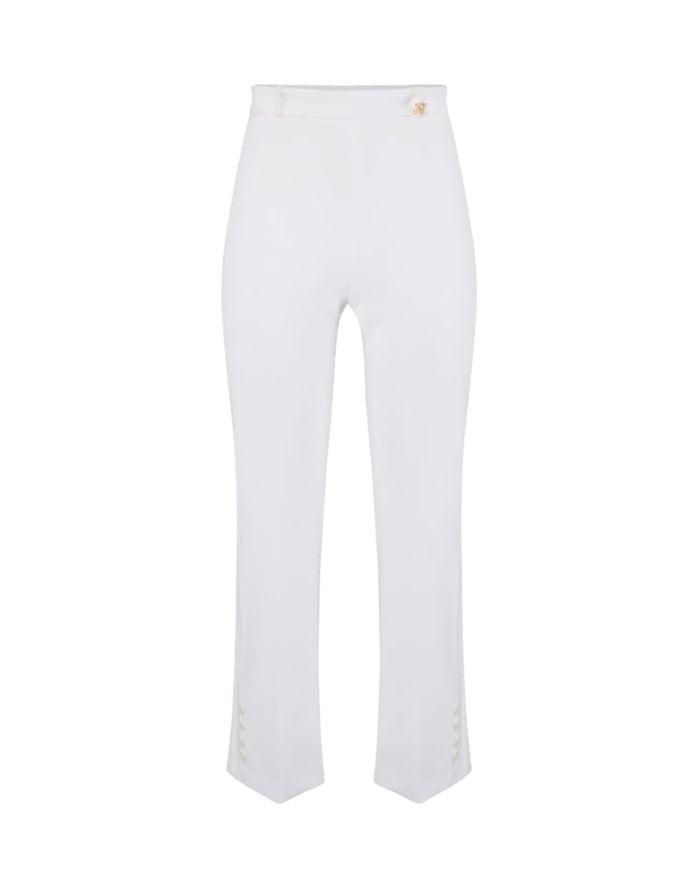 trousers doppio crepe ivory by Selfnex