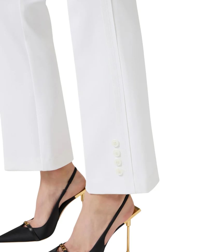 trousers doppio crepe ivory by Selfnex