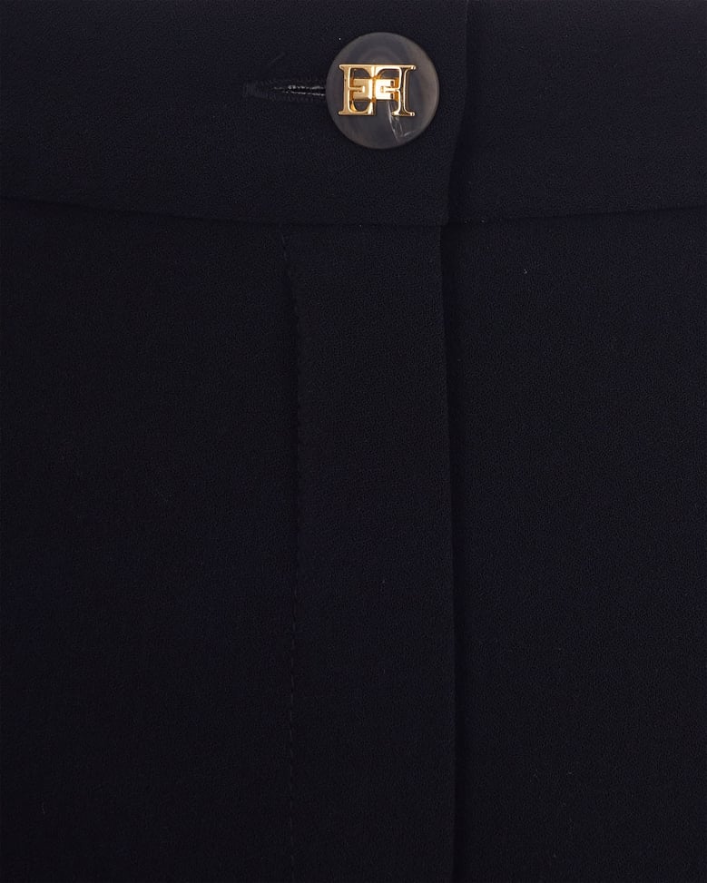 trousers in lightweight crepe black by Selfnex