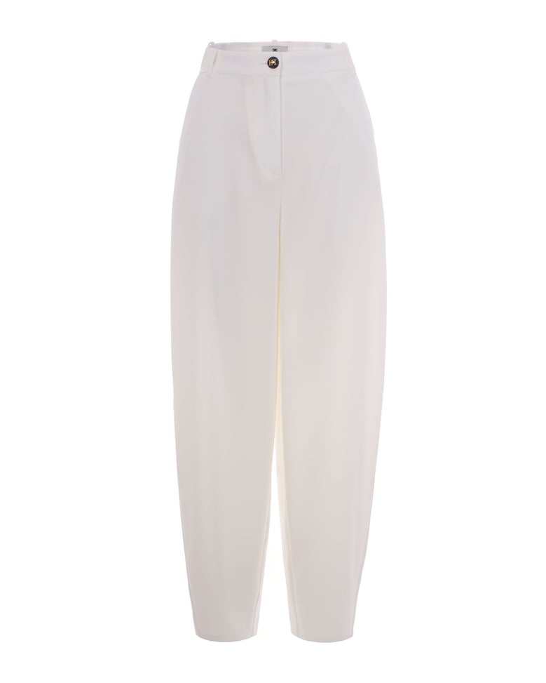 trousers in crepe, ivory by Selfnex