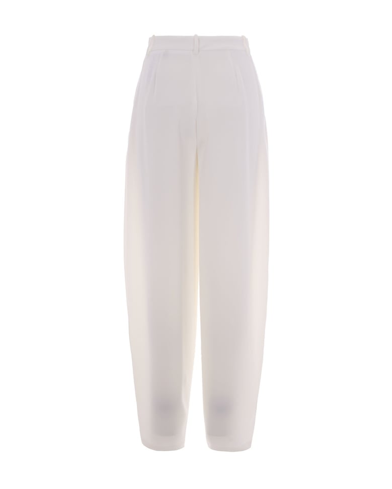 trousers in crepe, ivory by Selfnex